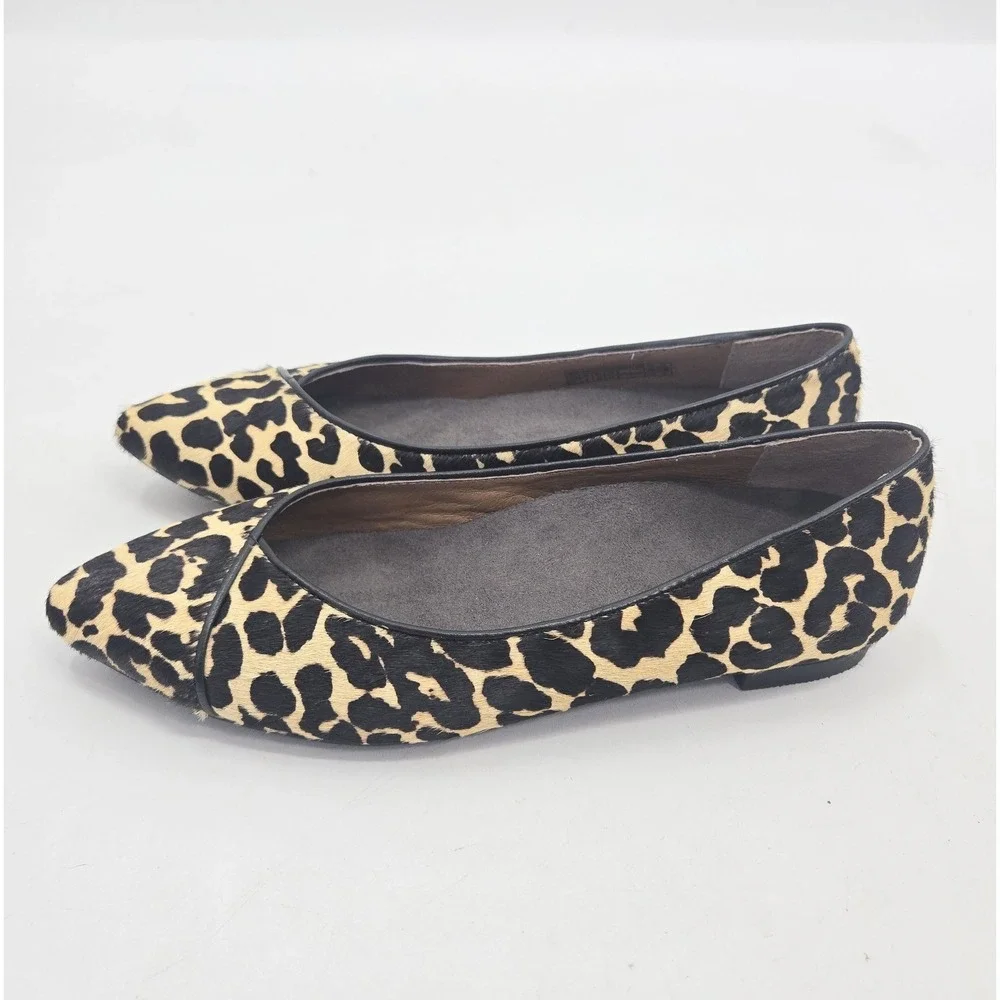 Vionic Flats Caballo Women's‎ Size 7 Shoes Leopard Calf Hair Slip On Loafers